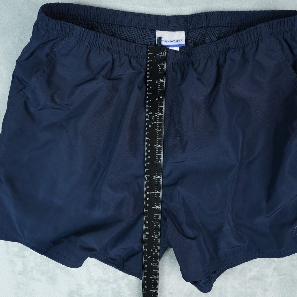 Vintage Reebok Athletic Shorts Women XL Navy Blue Mesh Lined Teflon Y2K 2004 - Picture 12 of 12
